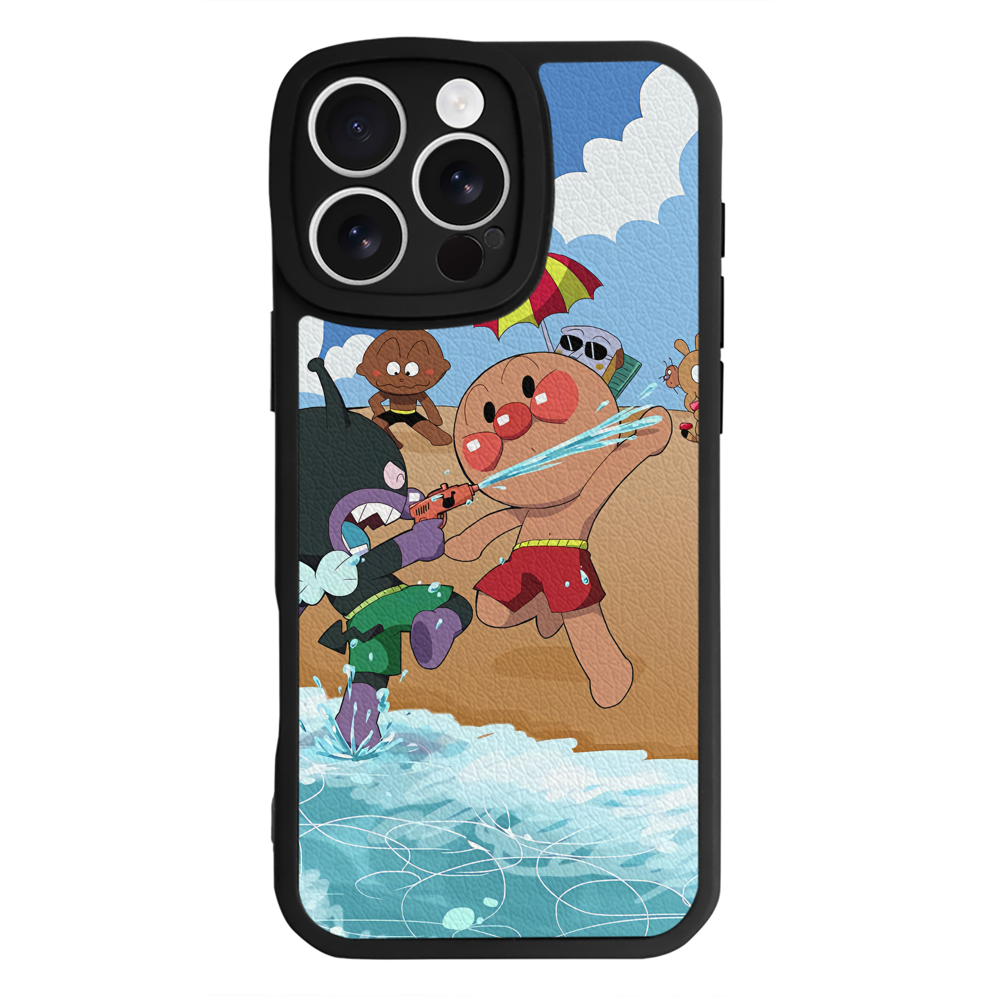 （画像用） アンパンマン Anpanman 【iPhone 16シリーズ対応】シリコンスマホケース（レザー調） 材質：シリコン